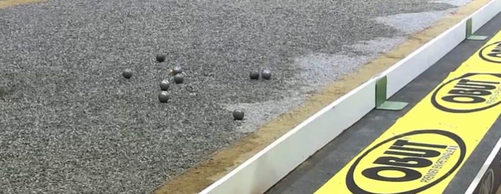 beau terrain de pétanque à Albertville aux championnat d'Europe vétéran