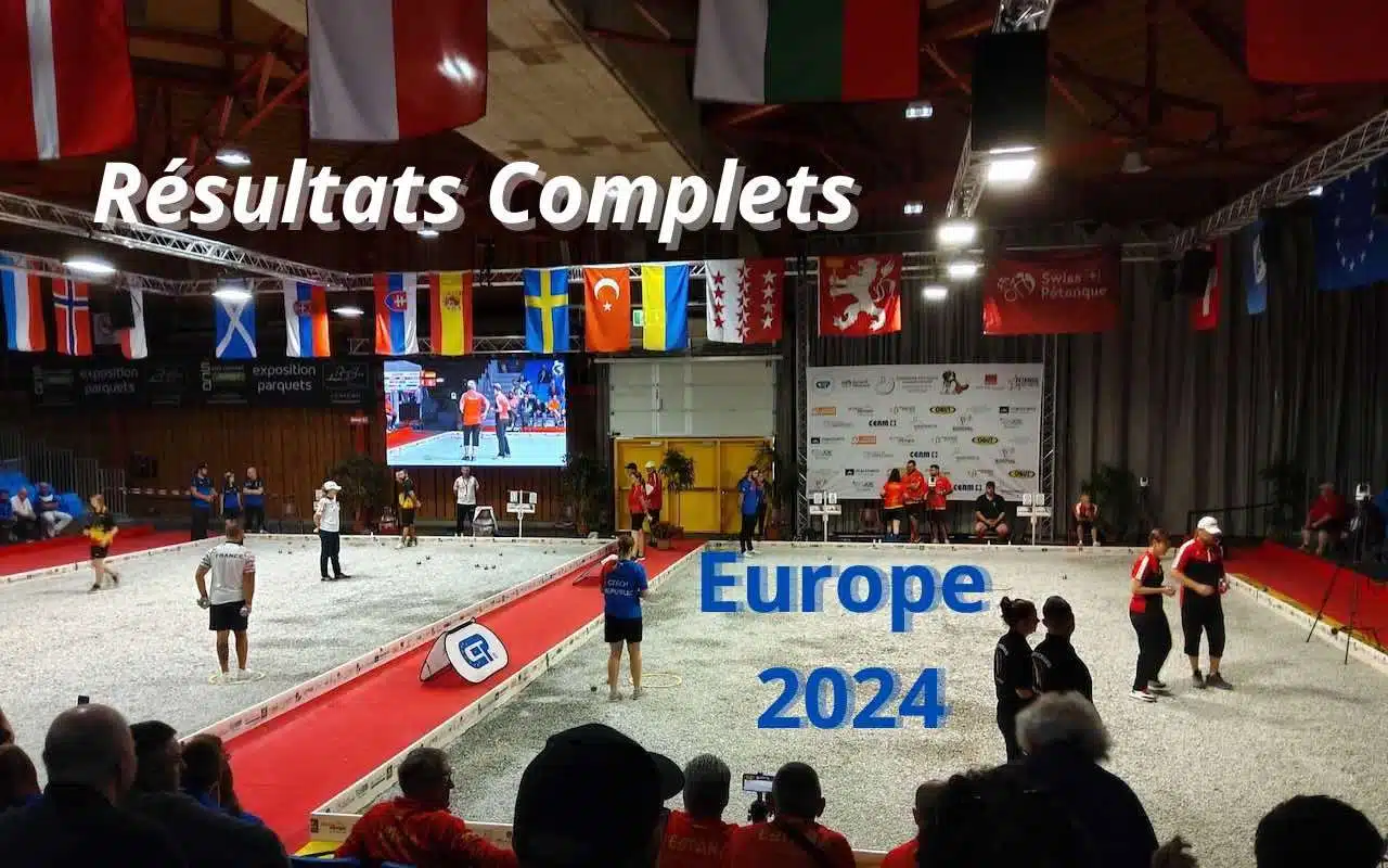 Carré d'honneur des finales des championnats d'Europe de pétanque au CERM en Suisse