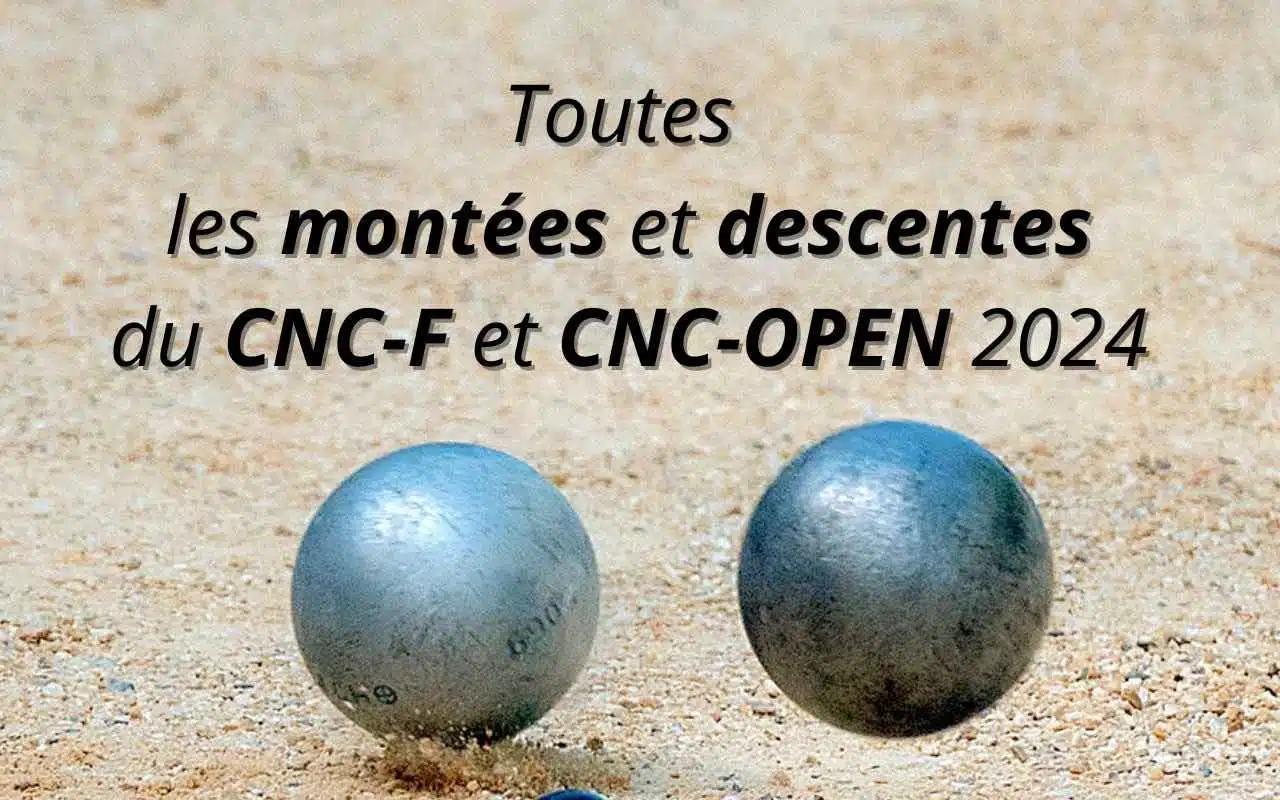 Résultats du CNC Pétanque 2024 montées et descentes