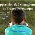suppression de championnats de france de pétanque proposée en 2027