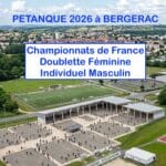 Vue sur la plaine des sports de Bergerac où se joue les championnats de France de pétanque