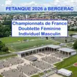 Vue sur la plaine des sports de Bergerac où se joue les championnats de France de pétanque